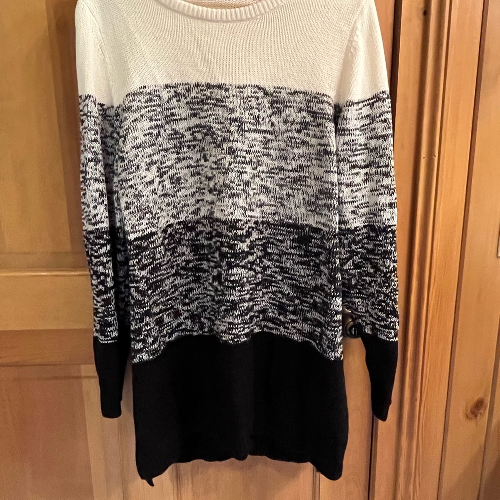 Yours Clothing Black and White Knit Dress